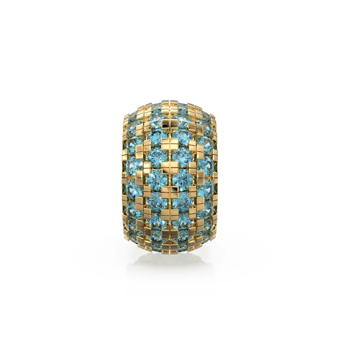 Jalvi Co Charm Necklaces 14K Large Solid Italian Gold Swiss Blue Topaz Rondels Charm Roundel Blue Topaz Enhancer Charm Pave set Sapphire November spacer charms Jalvi Co Charm Necklaces 14K Large Solid Italian Gold Swiss Blue Topaz Rondels Charm Roundel Blue Topaz Enhancer Charm Pave set Sapphire November spacer charms