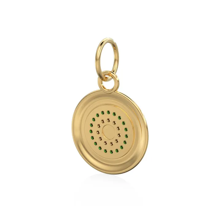 Jalvi Co Charm Necklaces 14mm Evil Eye Emerald Round Petite Diamond 14k Solid Gold Charm Pendant Textured Gold Pendant Diamond Charm Protection Jewelry For Her Jalvi Co Charm Necklaces 14mm Evil Eye Emerald Round Petite Diamond 14k Solid Gold Charm Pendant Textured Gold Pendant Diamond Charm Protection Jewelry For Her