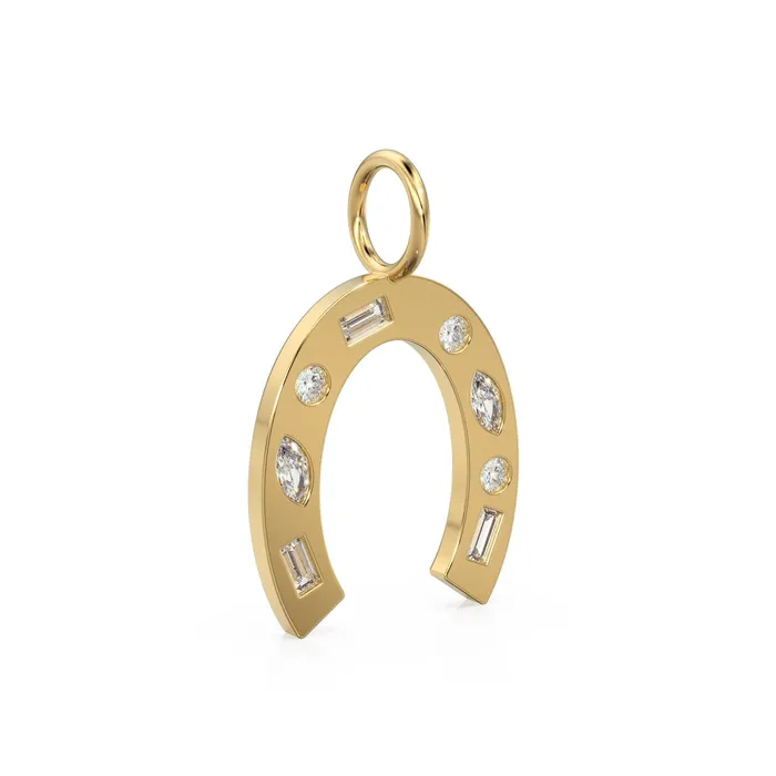 Jalvi Co Necklaces HorseshoeDiamond Solid Gold Charm Good Luck Diamond Pendant Lucky Charm Gold Necklace Handmade Genuine Real Diamond Baguette Jewelry Jalvi Co Necklaces HorseshoeDiamond Solid Gold Charm Good Luck Diamond Pendant Lucky Charm Gold Necklace Handmade Genuine Real Diamond Baguette Jewelry
