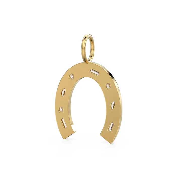 Jalvi Co Necklaces HorseshoeDiamond Solid Gold Charm Good Luck Diamond Pendant Lucky Charm Gold Necklace Handmade Genuine Real Diamond Baguette Jewelry Jalvi Co Necklaces HorseshoeDiamond Solid Gold Charm Good Luck Diamond Pendant Lucky Charm Gold Necklace Handmade Genuine Real Diamond Baguette Jewelry