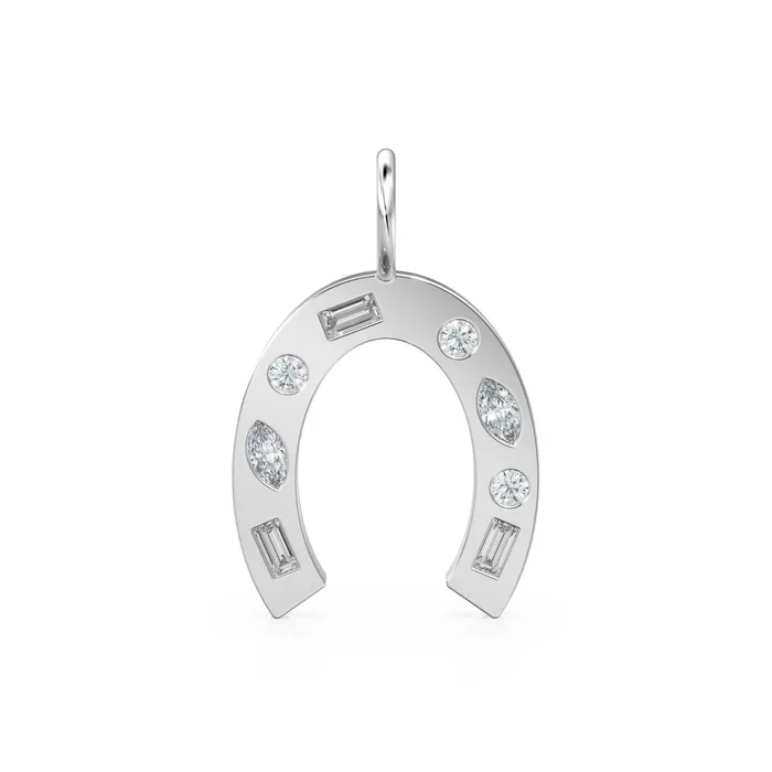 Jalvi Co Necklaces HorseshoeDiamond Solid Gold Charm Good Luck Diamond Pendant Lucky Charm Gold Necklace Handmade Genuine Real Diamond Baguette Jewelry Jalvi Co Necklaces HorseshoeDiamond Solid Gold Charm Good Luck Diamond Pendant Lucky Charm Gold Necklace Handmade Genuine Real Diamond Baguette Jewelry