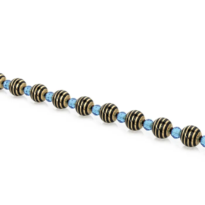 Jalvi Co PreStyled Sets 6mm 18k Solid Yellow Gold Round Ball Striped Enamel Spacer Findings Beads 1 piece Jalvi Co PreStyled Sets 6mm 18k Solid Yellow Gold Round Ball Striped Enamel Spacer Findings Beads 1 piece