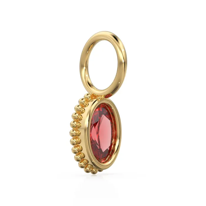 Jalvi Co PreStyled Sets Ruby Oval Cut Solid Gold Charm Red Gemstone Handmade 18k Gold Pendant 14k Gold July Birthstone Jewelry Making Findings Gift for Her Jalvi Co PreStyled Sets Ruby Oval Cut Solid Gold Charm Red Gemstone Handmade 18k Gold Pendant 14k Gold July Birthstone Jewelry Making Findings Gift for Her