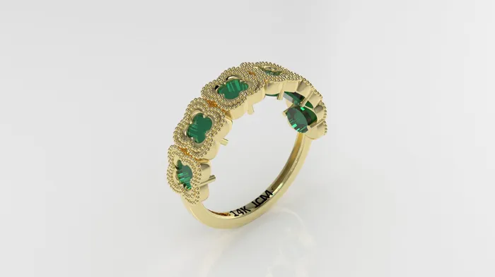 Jcm 21 jewelry Rings 14K Ring with 6 STONES Stt Prong FILIGREE