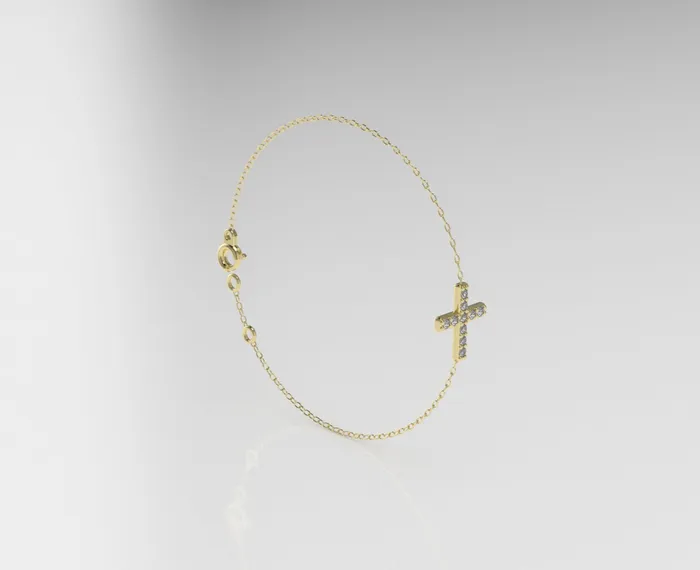 JCM DESIGN JEWELRY Bracelets 14k Bracelet with 10 DIAMOND 12mm VS1 each cross style JCM DESIGN JEWELRY Bracelets 14k Bracelet with 10 DIAMOND 12mm VS1 each cross style