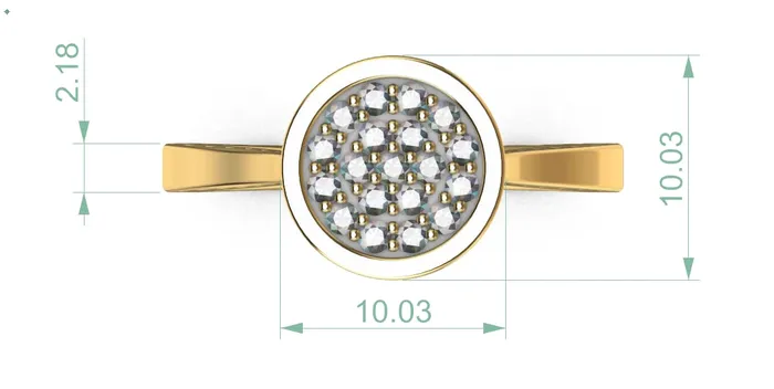 JCM DESIGN JEWELRY Rings 14k gold ring with 19 MOISSANITE 285CT engagement ring round style everyday wear it is comfortable and elegant
