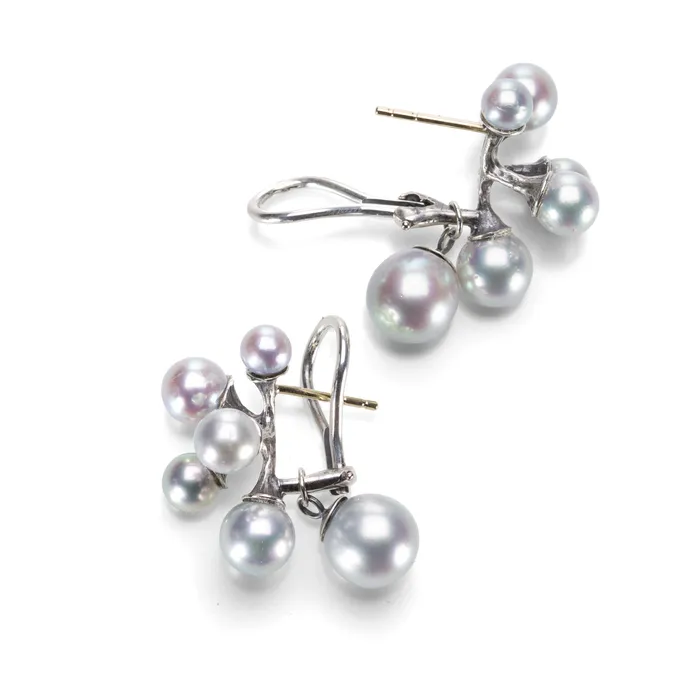 John Iversen Earrings Baby Jacks Pearl Drop Earrings