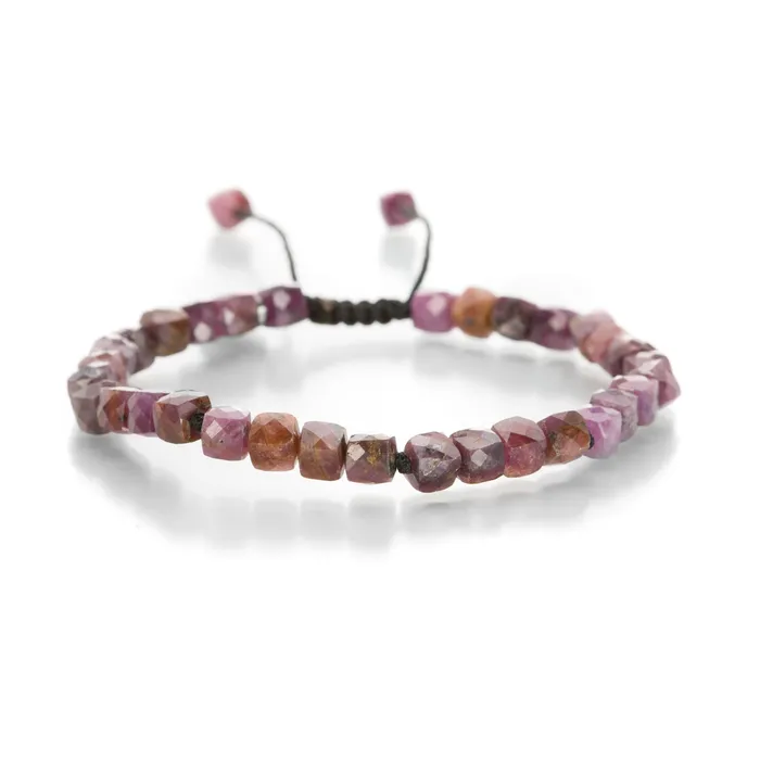 Joseph Brooks Bracelets 3mm Ruby Cube Bead Bracelet