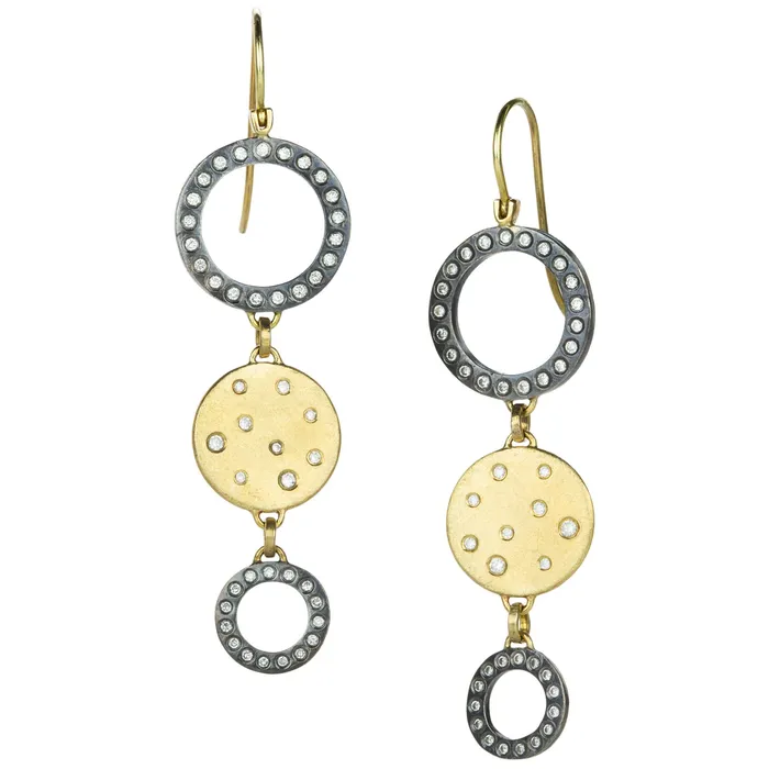 Kate Maller Scattered Diamond Triple Drop Earrings Earrings