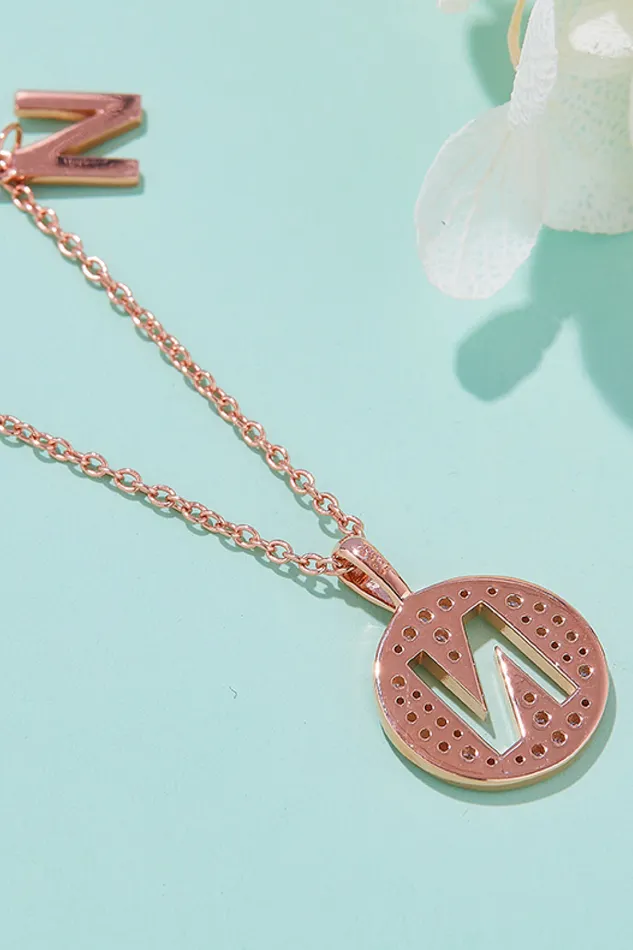 Moissanite K to T Pendant Necklace Trendsi Necklaces