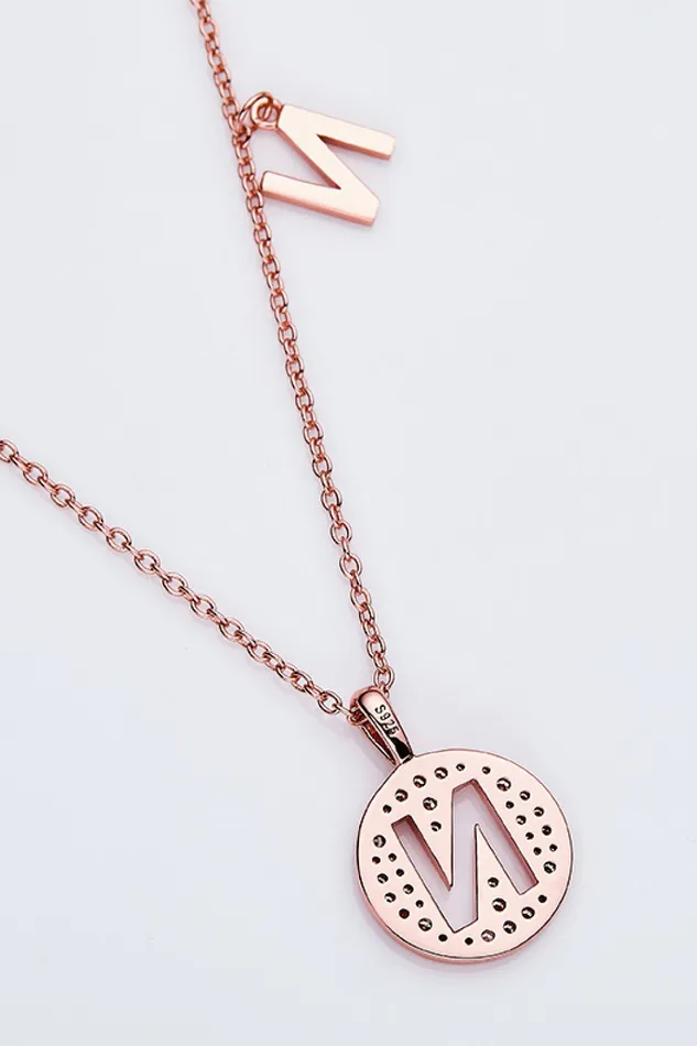 Moissanite K to T Pendant Necklace Trendsi Necklaces