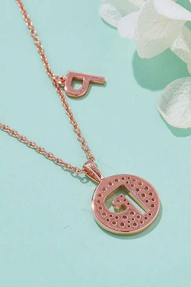 Moissanite K to T Pendant Necklace Trendsi Necklaces