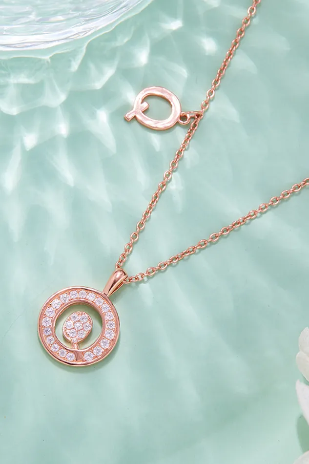 Moissanite K to T Pendant Necklace Trendsi Necklaces