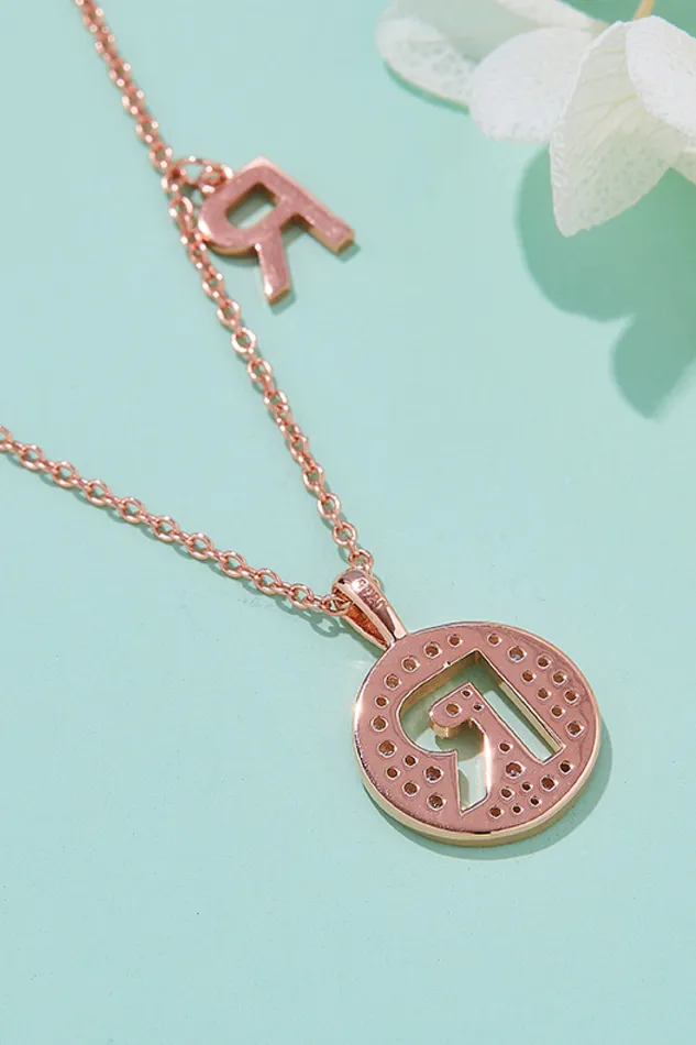 Moissanite K to T Pendant Necklace Trendsi Necklaces