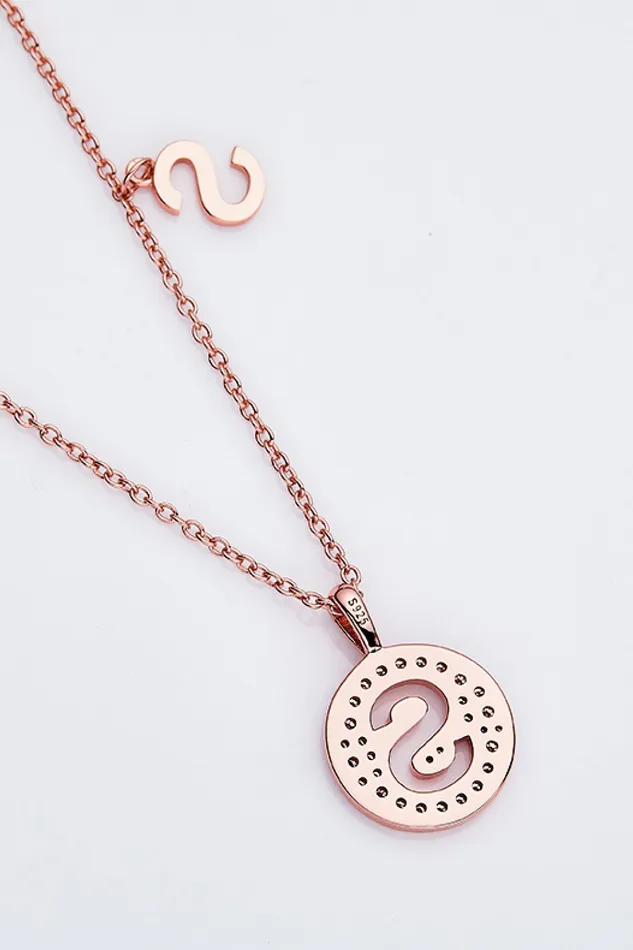 Moissanite K to T Pendant Necklace Trendsi Necklaces