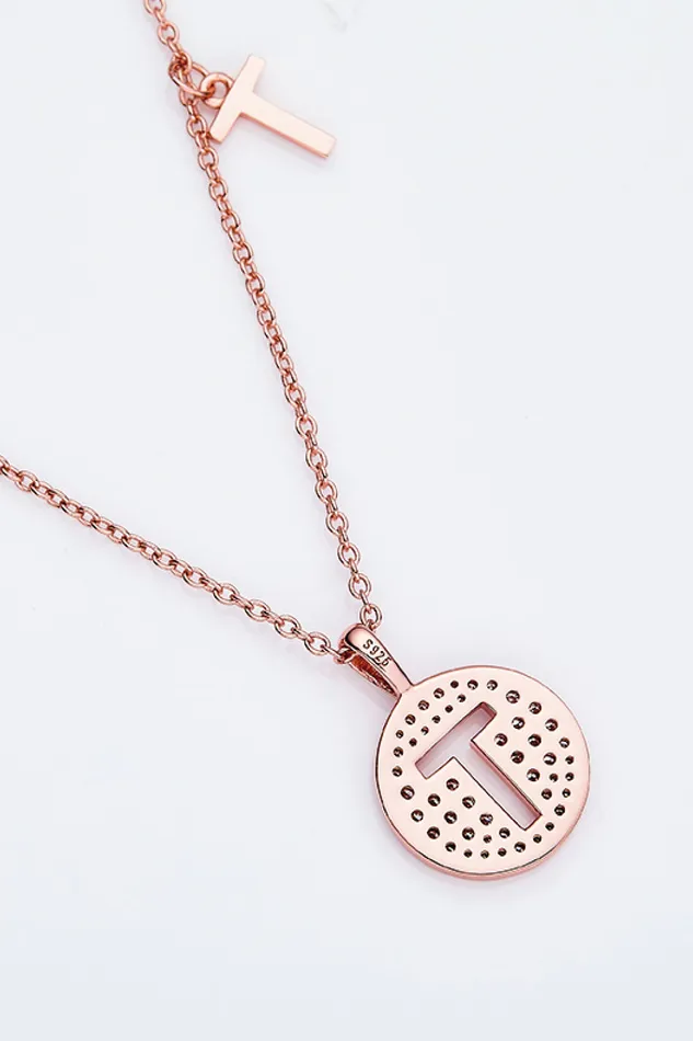 Moissanite K to T Pendant Necklace Trendsi Necklaces