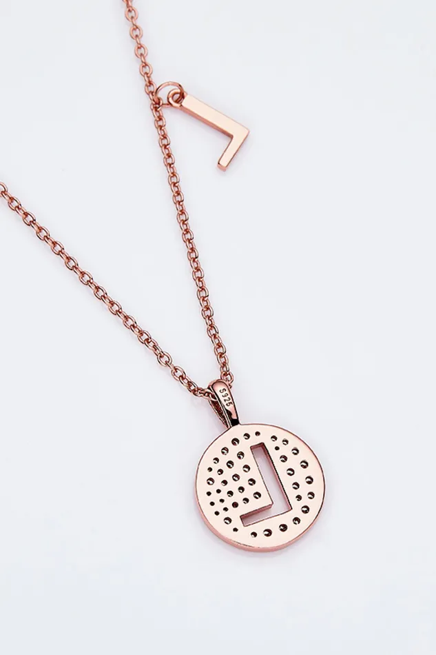 Moissanite K to T Pendant Necklace Trendsi Necklaces