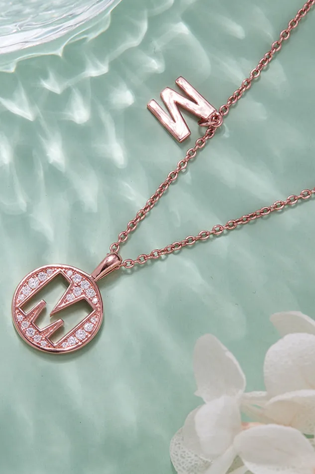 Moissanite K to T Pendant Necklace Trendsi Necklaces