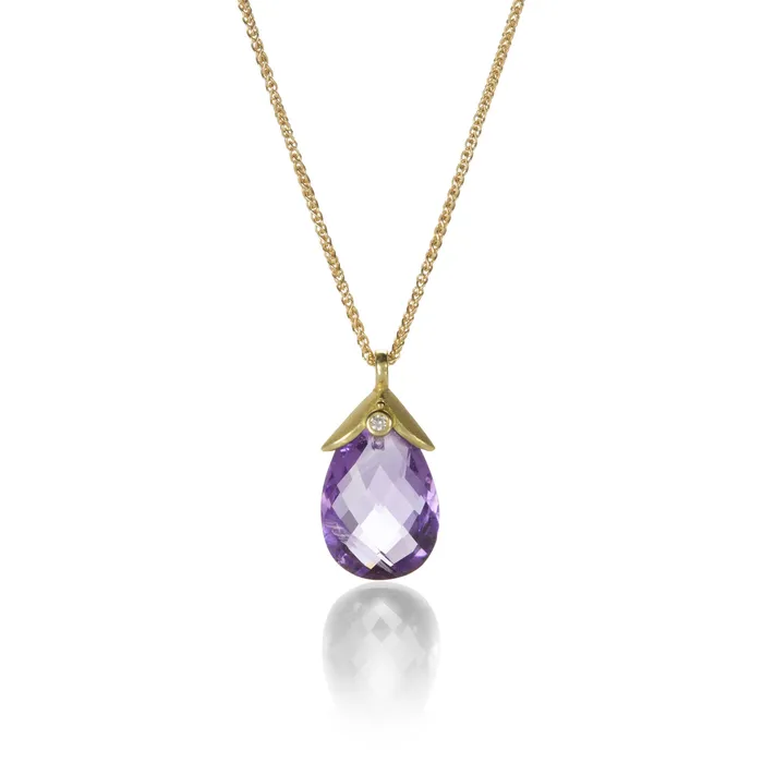 Necklaces Barbara Heinrich Pear Shaped Amethyst Necklace