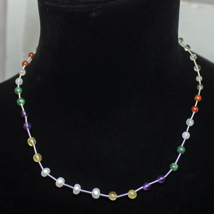 Necklaces Beads Supplies USA Natural Multi Color Multi Gemstone Smooth Round Beads Necklace 45mm 6mm 19 Necklaces Beads Supplies USA Natural Multi Color Multi Gemstone Smooth Round Beads Necklace 45mm 6mm 19