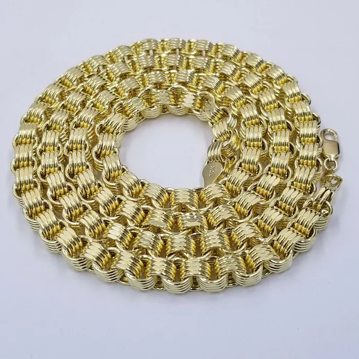 Necklaces Gold and Diamond 10k Gold Mens Byzantine Box Necklace 26 Cross Charm Pendant Jesus