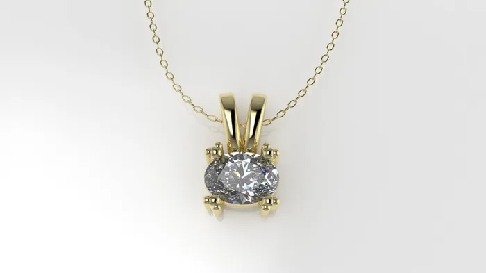Necklaces Jcm 21 jewelry 14K Gold Pendant with 1 Oval Diamond VS1 STT Prong with FILIGREE Only Pendant Included Bell Necklaces Jcm 21 jewelry 14K Gold Pendant with 1 Oval Diamond VS1 STT Prong with FILIGREE Only Pendant Included Bell