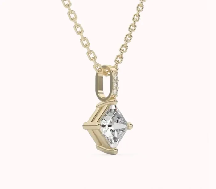 Necklaces JCM DESIGN JEWELRY 14k Yellow Gold Pendant with 1 Diamond princess cut and 3 Diamond 1mm it is very comfortable and elegant ideal for any occasion Necklaces JCM DESIGN JEWELRY 14k Yellow Gold Pendant with 1 Diamond princess cut and 3 Diamond 1mm it is very comfortable and elegant ideal for any occasion