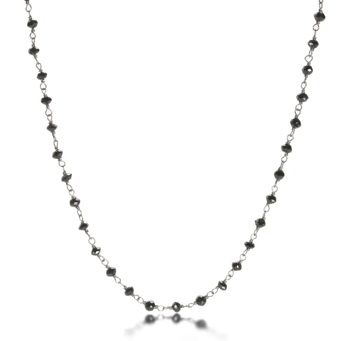 Necklaces Sethi Couture Black Diamond and White Gold Necklace
