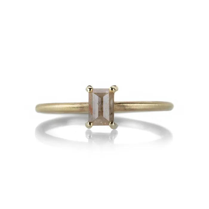 Nicole Landaw Rings Rectangular Rose Cut Diamond Ring