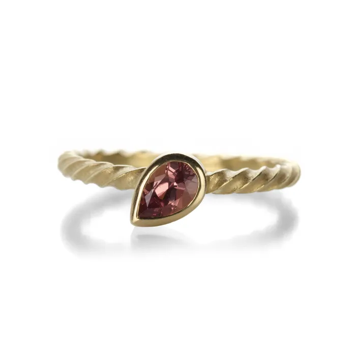 Pear Shaped Pink Sapphire Ring Barbara Heinrich Rings