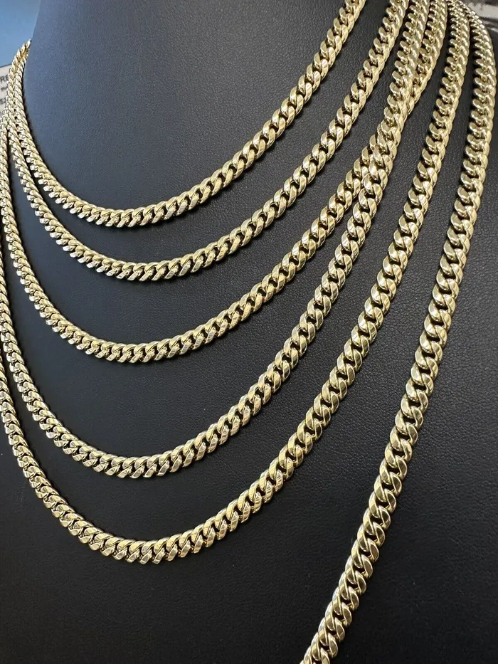 Real 10k Gold Miami cuban Link Chain 55 to 6mm Necklace 22 inch Box Lock Link globalwatches10 Necklaces Real 10k Gold Miami cuban Link Chain 55 to 6mm Necklace 22 inch Box Lock Link globalwatches10 Necklaces