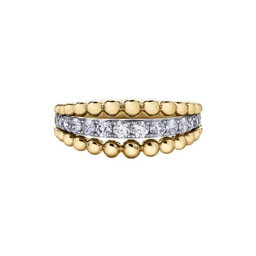 Rings 10kt TwoTone 050cttw Diamond Bubble Design Ring Independent Jewellers