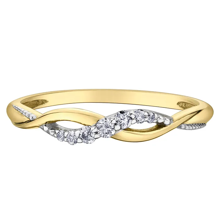Rings 10kt Yellow Gold Diamond Infinity Womens Ring Independent Jewellers