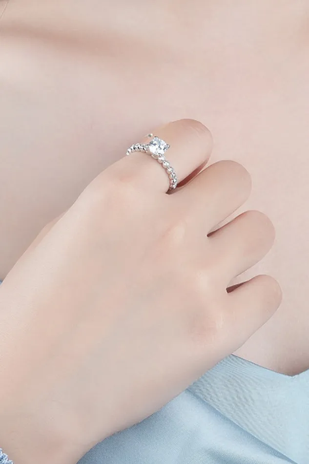 Rings Classic 4Prong Moissanite Ring Trendsi