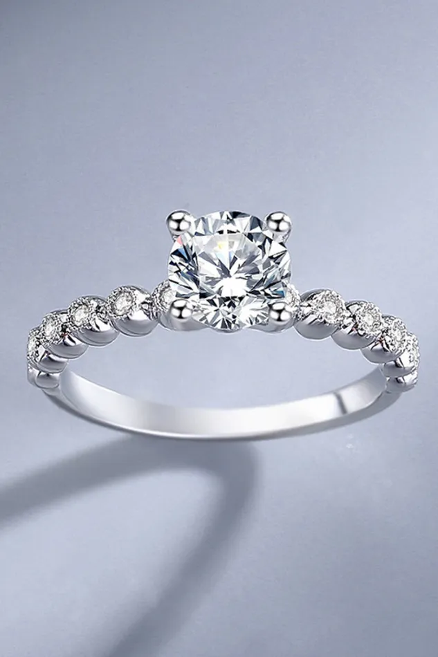 Rings Classic 4Prong Moissanite Ring Trendsi