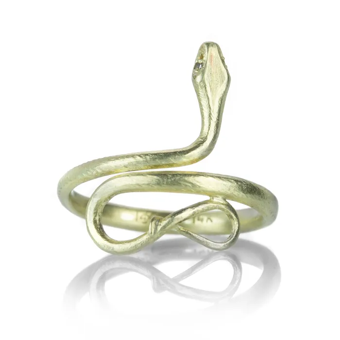 Rings Gabriella Kiss 14k Green Gold Small Snake Ring