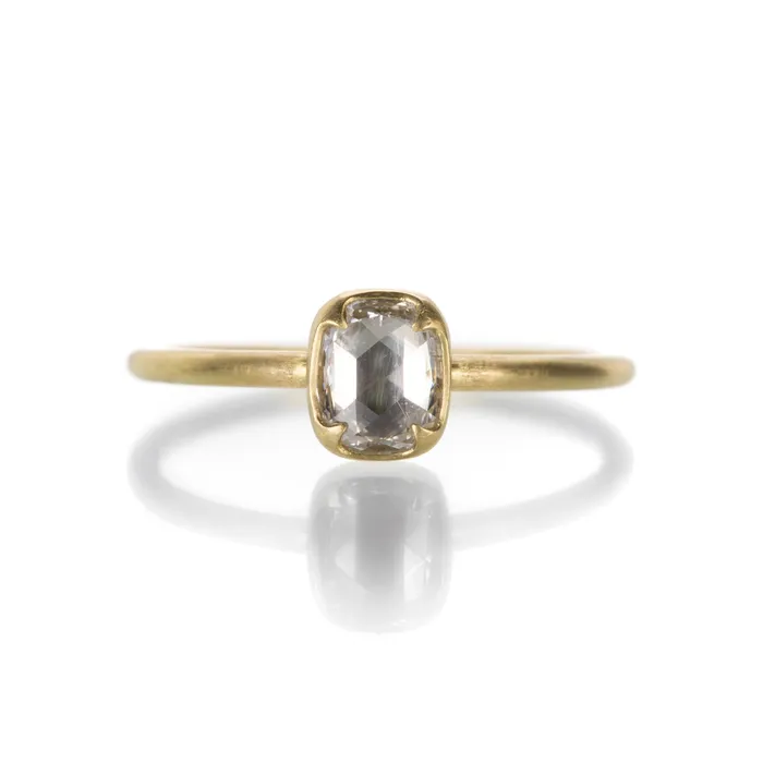 Rings Gabriella Kiss Rose Cut Cushion Diamond Ring