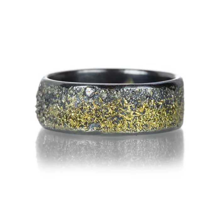 Rings Kate Maller Black Gold Dusted Band