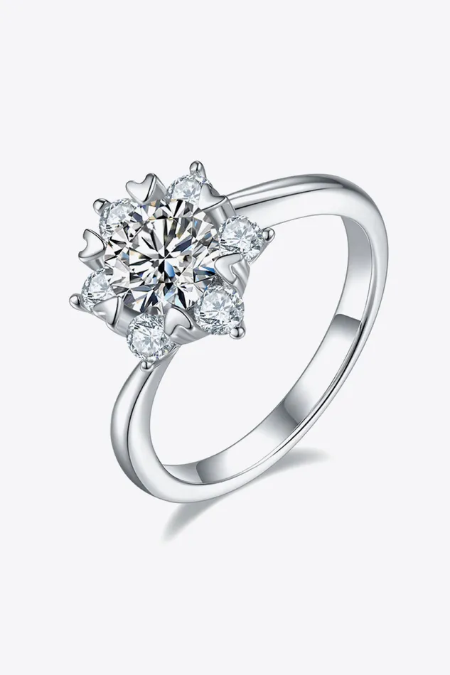 Rings Trendsi 1 Carat Moissanite Zircon Ring