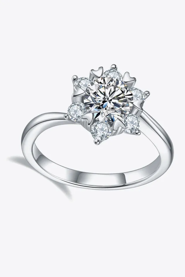 Rings Trendsi 1 Carat Moissanite Zircon Ring