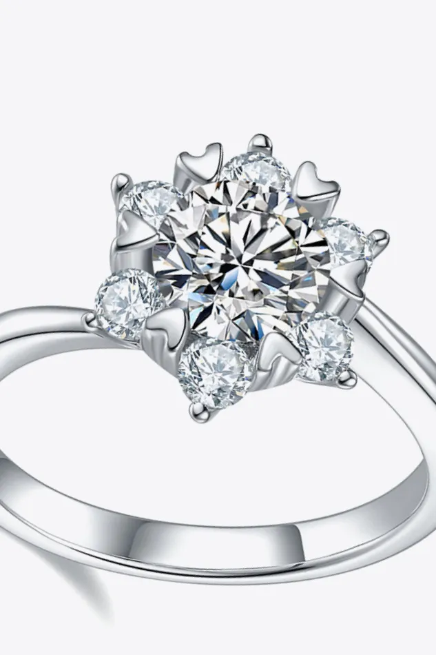 Rings Trendsi 1 Carat Moissanite Zircon Ring
