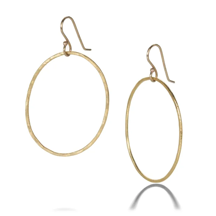 Rosanne Pugliese Large Oval Hanging Hoop Earrings Earrings