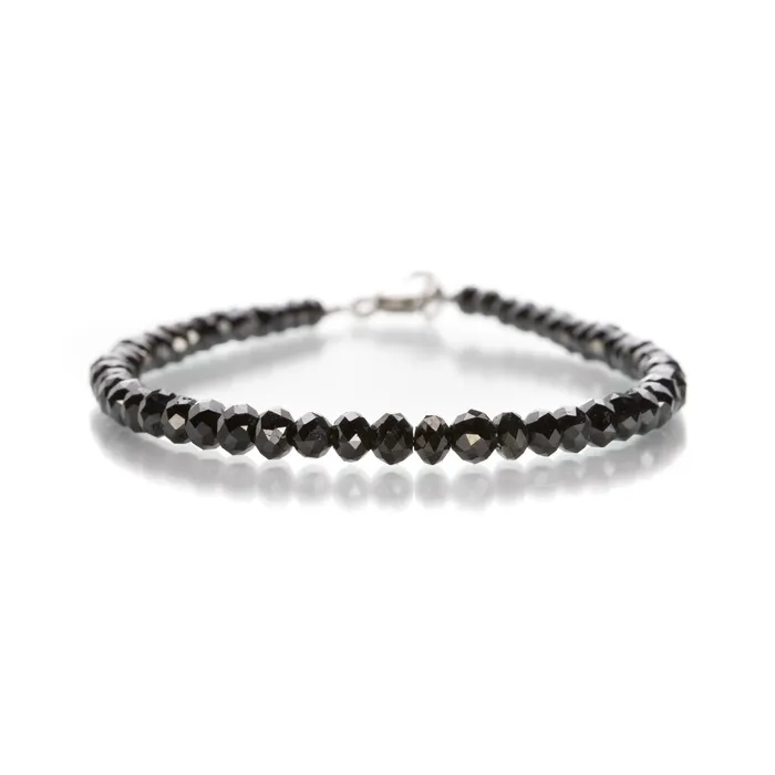 Sethi Couture Bracelets Large Black Diamond Bead Bracelet
