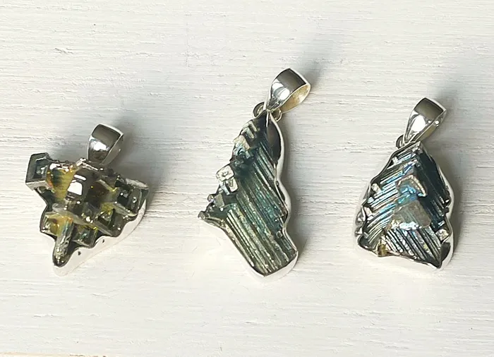 Sophiareneboutiquecom Necklaces Sterling Silver Bismuth Pendant With Chain