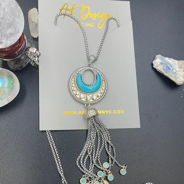 Sophiareneboutique Howlite Two Tone Fringe Crescent Adjustable Necklace Necklaces Sophiareneboutique Howlite Two Tone Fringe Crescent Adjustable Necklace Necklaces