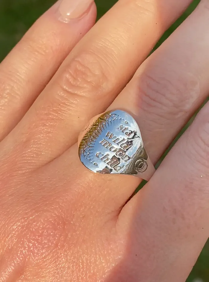 Sophiareneboutique Rings Sterling Silver Stay Wild Moon Child