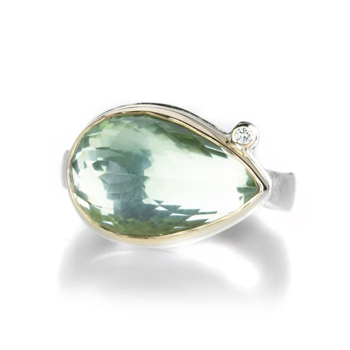 Teardrop Mint Quartz Ring Jamie Joseph Rings