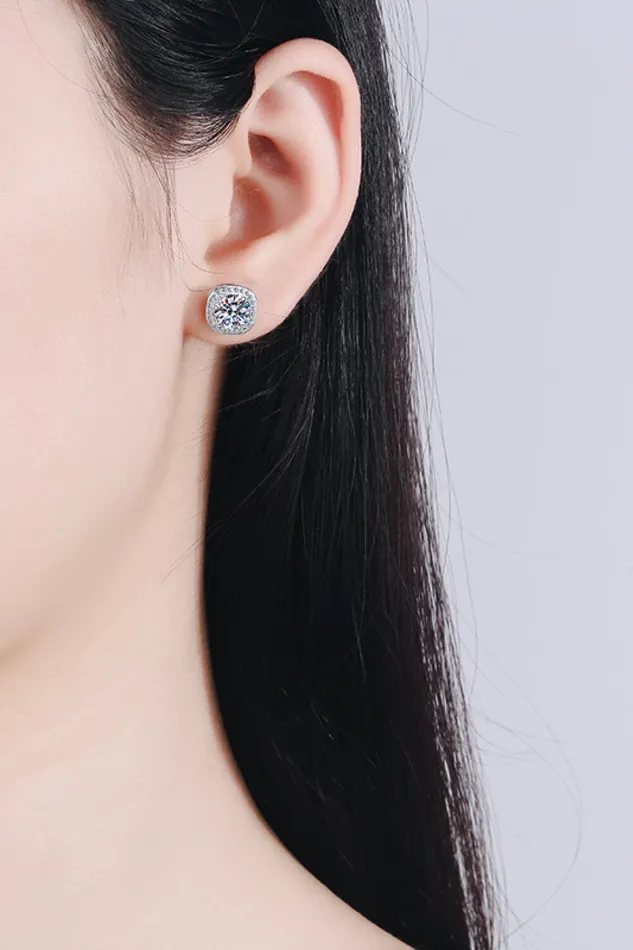 Trendsi Earrings Let Me Love You 1 Carat Moissanite Stud Earrings