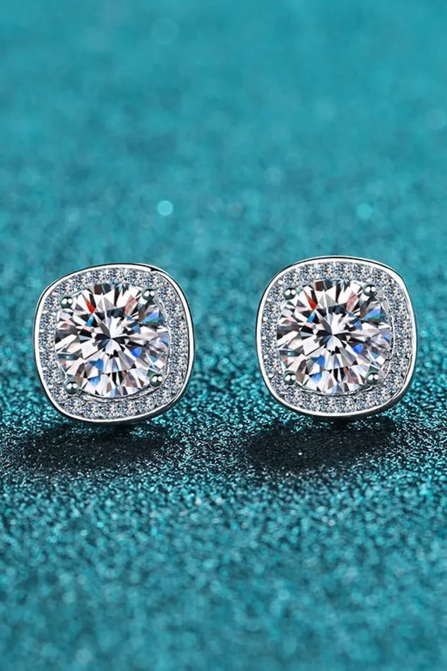 Trendsi Earrings Let Me Love You 1 Carat Moissanite Stud Earrings