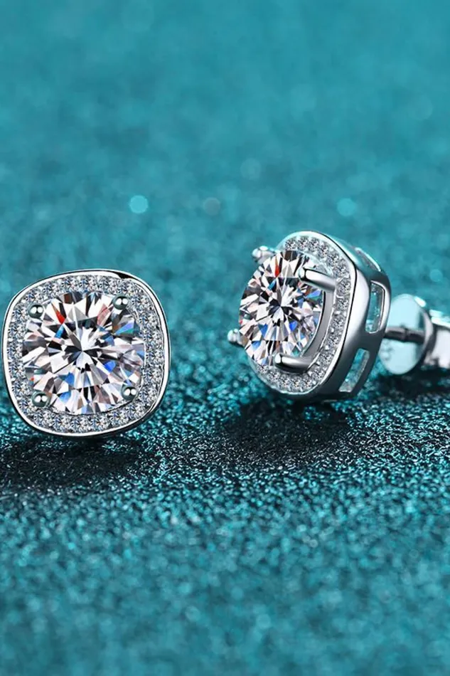 Trendsi Earrings Let Me Love You 1 Carat Moissanite Stud Earrings